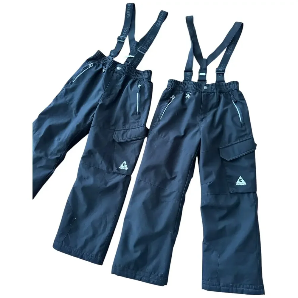Gerry performance snow ski snowboard pants removable suspenders black 10-12